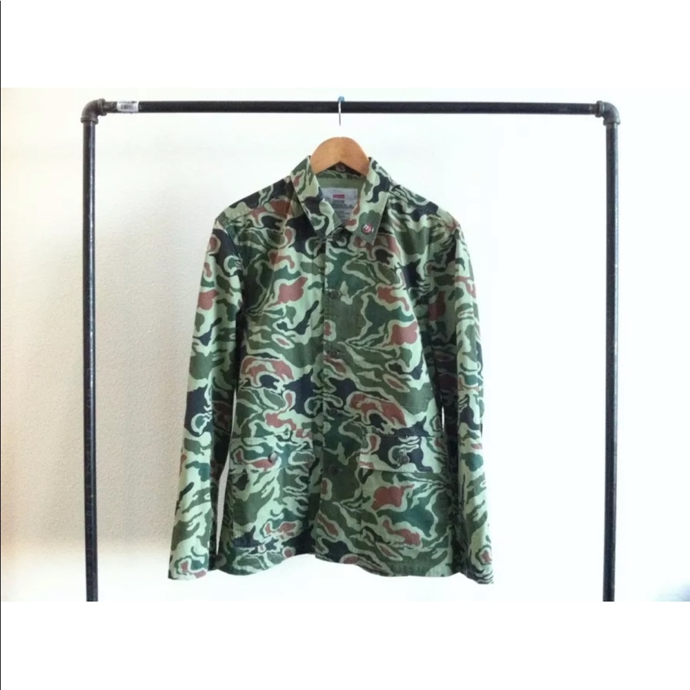 SUPREME UTILITY JACKET OLIVE CAMO MILITARY CHORE M